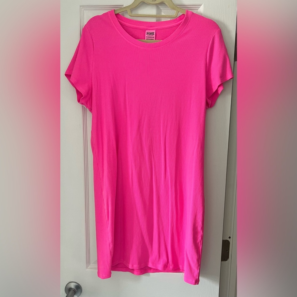 PINK Victoria's Secret Neon Pink Short Sleeve dress